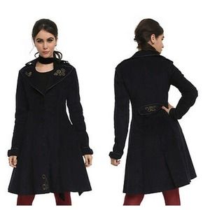Doctor Who Navy Corduroy Tardis Trench Coat
